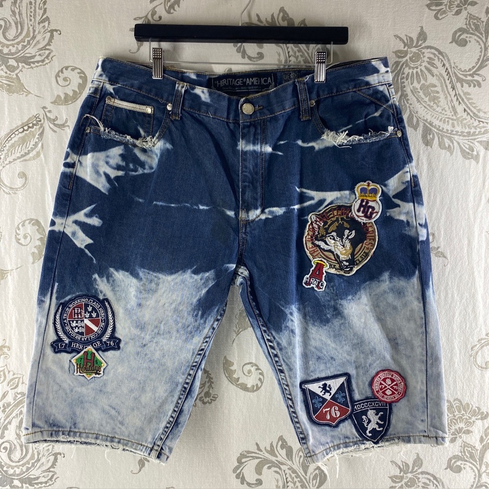 Heritage America Acid Wash Shorts
Patches Denim
